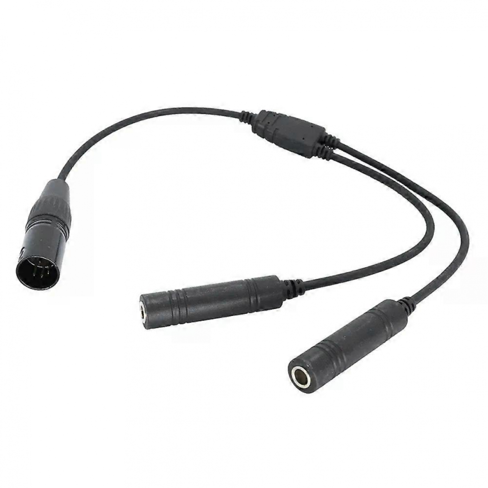 Ga Dual Plugs To Airbus 5 Pin Xlr Adapter Universal Ga Twin Plugs To 5 Pin Xlr Cable For Aviation Communication 5008878103316