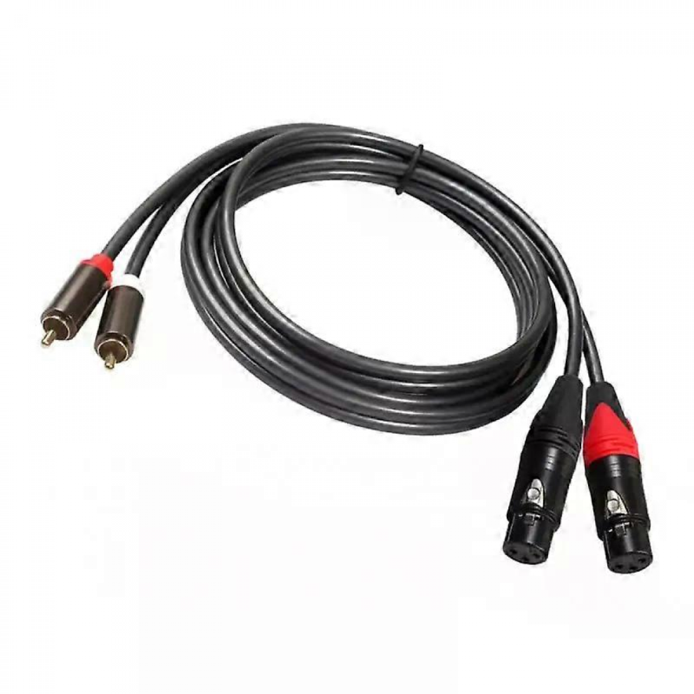 2Pcs Xlr Cable Xlr Female Male Cable 2 Xlr Female To 2 Rca Male Audio Cable For Amplifier Mixer Microphone 5 Feet 5008878102913