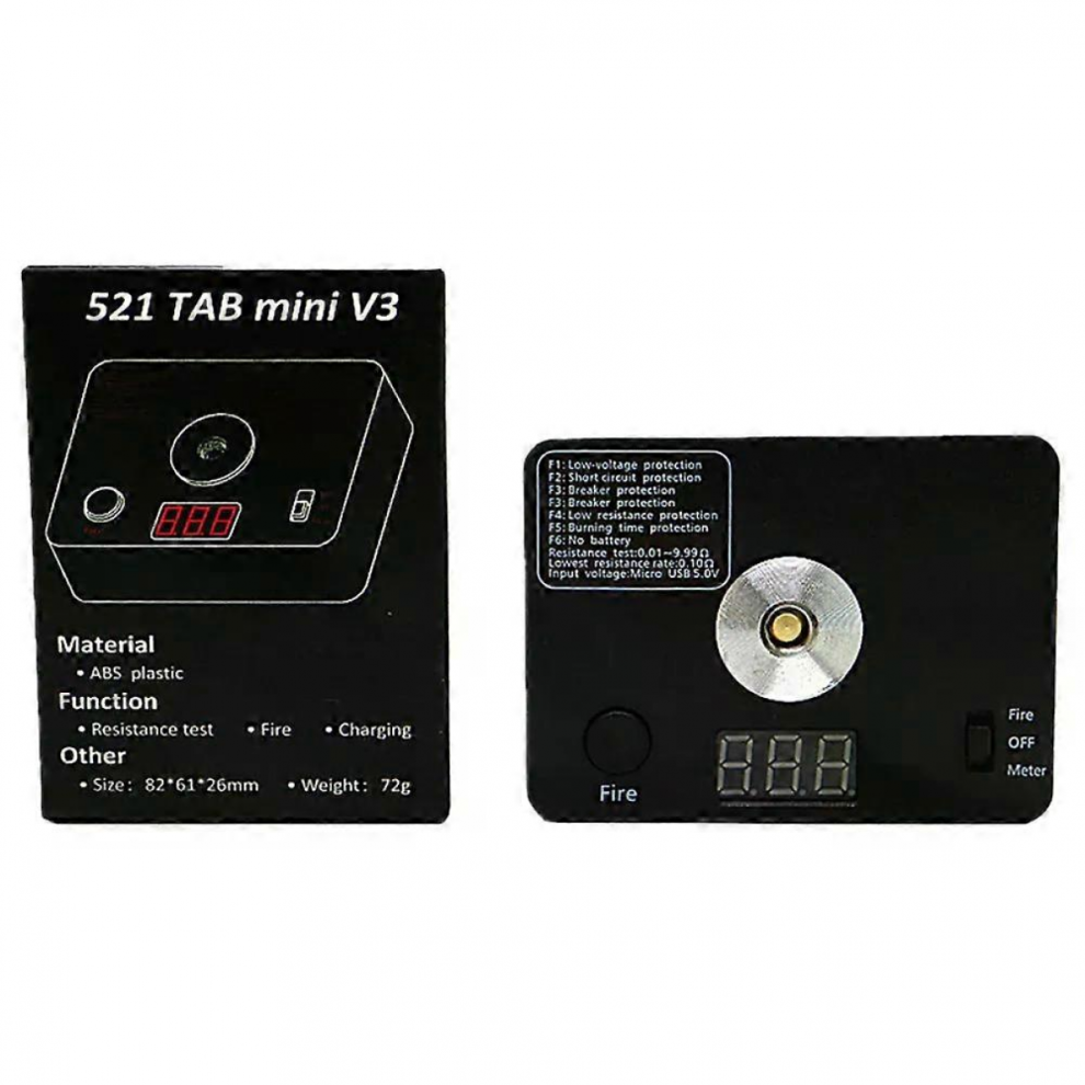 521 Tab Mini Coil Burn Measurement Build Platform V3 001~999 Ohm Resistance Tester 5008878103330