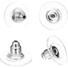 50Pcs Earring Backs Soft Transparent Earring Backs Safety Backs Bullet Clutch Plastic Earring Backs Earring Backs Replacements for Hook Earring Studs