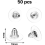 50Pcs Earring Backs Soft Transparent Earring Backs Safety Backs Bullet Clutch Plastic Earring Backs Earring Backs Replacements for Hook Earring Studs 2