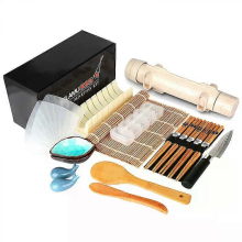 Sushi Making Kit 20 in 1 Sushi Bazooka Roller Kit With Sushi Knife Bamboo Mats Bazooka Rice Mold Chopsticks Sauce Dishes