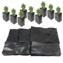 Greenhouse 100PCS Black Plastic Seedling Bags Growing with Holes for Garden Plant Nursery Germination Nutrition Nursery Plant