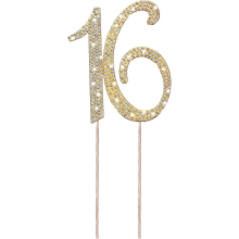 Happy 16th Birthday Cake Topper Rhinestone Sweet 16 Cakes Decorations Happy Sweets Sixteen Cake Toppers Candles 16th Cupcake Picks for Girls Birthday