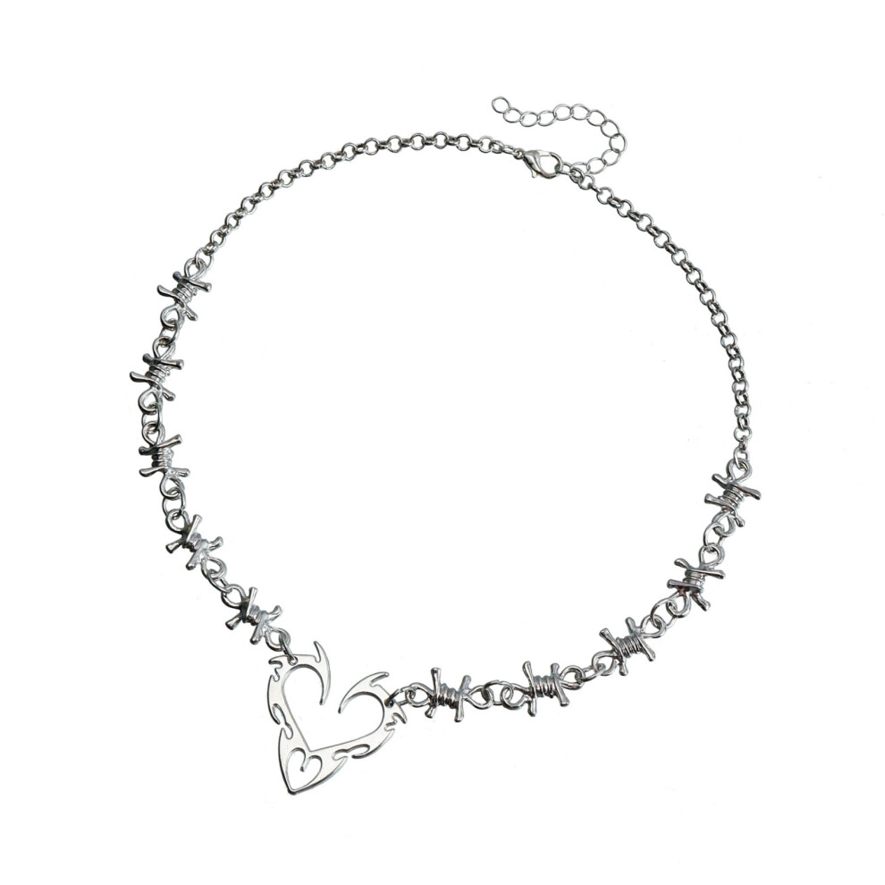 Portable and Sturdy Thorns Heart Necklace Versatile Fashion