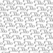 Lot de 100 pendentifs élégants en forme de note-Argent antique