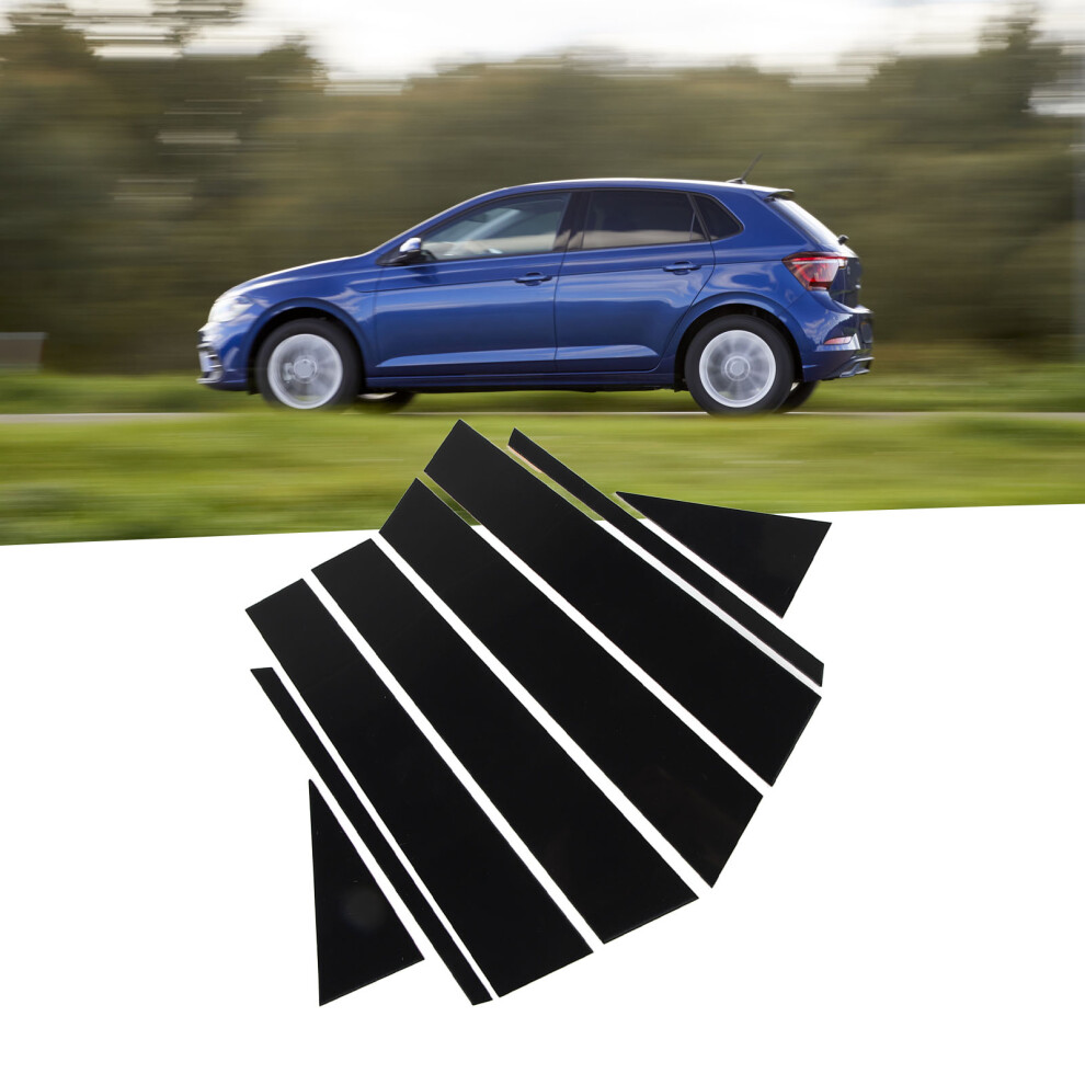 8Pcs Bright Exterior Window Pillar Cover For Car B Pillar Molding Black 8781369182829