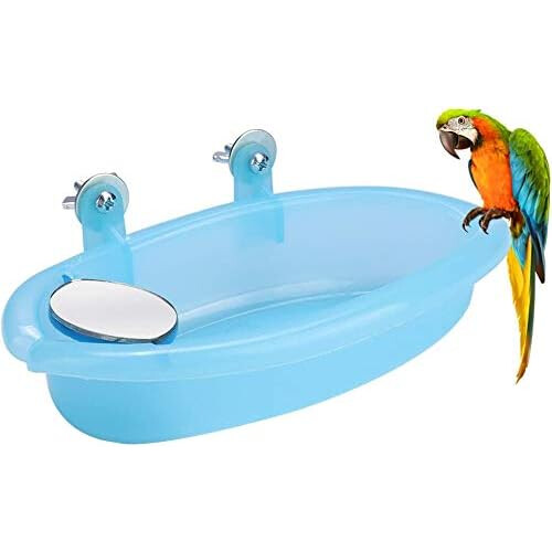 Κουτί μπάνιου πουλιών με σχεδιασμό καθρέφτη, φορητό κρεμαστό μπάνιο για