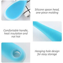Elegantes utensilios para servir, cuchara para servir alimentos antiadherente con mango ergonómico, silicona resistente al calor de primera calidad
