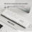 ([Mute 3-Piece Set] Silver White-Blue Light Mute Mouse Gaming Headset) Mute Wired Keyboard 5