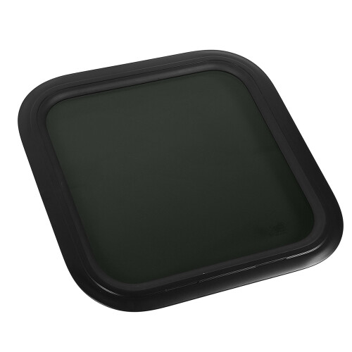 450x450mm Rounded Black Glass RV Fixed Window for Camper Caravan