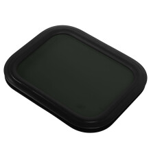500x400mm RV Fixed Window Black Aluminum Alloy Round Corner Glass