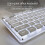 ([Mute 3-Piece Set] Silver White-Blue Light Mute Mouse Gaming Headset) Mute Wired Keyboard 2