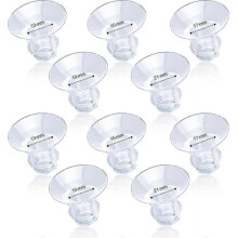 10pcs Flange Inserts, 13/15/17/19/21mm Silicone Breast Pump Flange Insert Wearable Breast Pump Accessories Compatible with Medela/spectra/tsrete/momco