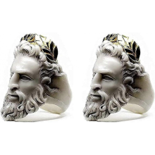 ks mytologický prsteň Medúza Zeus vintage socha kráľovnej prsteň darčeky pre ženy a mužov, prehnaný prsteň v tvare starca, číslo 7