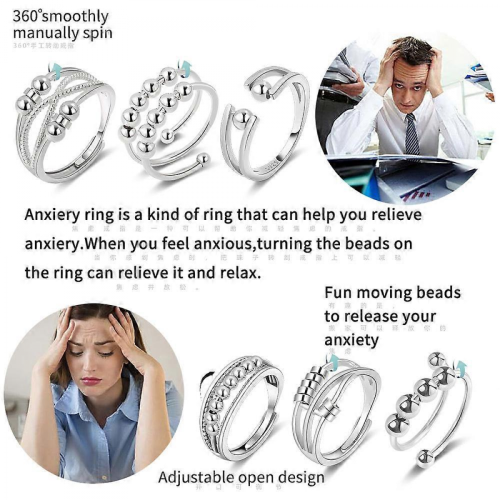 Open Adjustable Gift Handmade Stacking Ring Knuckle Thumb Rings for Women Men Gift6pcs