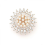 Vintage Μαργαριτάρι Rhinestone Κρύσταλλο Λουλούδι Δαχτυλίδι Χρυσό Δαχτυλίδι Δήλωσης Ρυθ 1