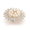 Vintage Μαργαριτάρι Rhinestone Κρύσταλλο Λουλούδι Δαχτυλίδι Χρυσό Δαχτυλίδι Δήλωσης Ρυθ 5