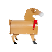 Boîte aux lettres en métal en forme d'animal de ferme - Cheval