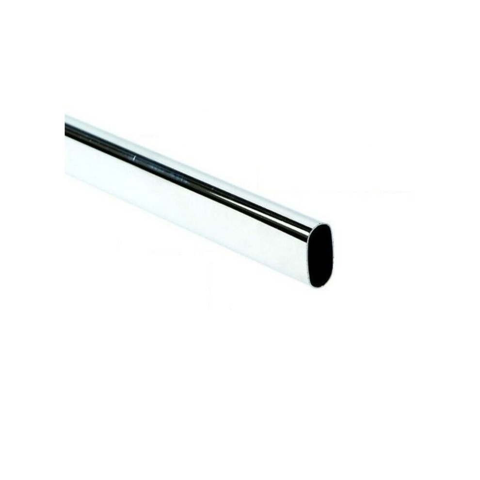 Rejs (1100Mm) Wardrobe Oval Chrome Hanging Rails 300Mm-2800Mm
