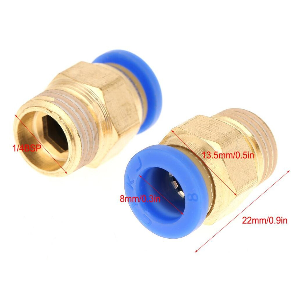 Pneumatic Quick Fitting For Reliable Connections, Straight Connector Assures Ease Of Installation, Copper Plastic Material Offers Durability, 9169997999405