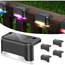 Lampes solaires d'extérieur pour terrasse, balise lumineuse solaire LED à recharge automatique, idéale pour les escaliers, allées, jardins,