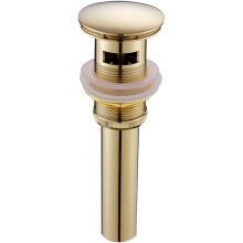 Bouchon de vidange à pression pratique, en laiton massif, pour lavabo de salle de bain avec trop-plein, installation facile.