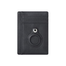 Kartenhalter mit RFID-Signalblockierung und Airtag-Halter Black