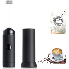 Snygg mjölkskummare, dubbelvisp, handhållen batteridriven elektrisk skummaskin för bulletsäkert kaffe, latte, cappuccino och varm choklad,