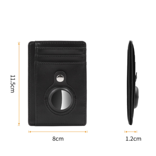 Kartenhalter mit RFID-Signalblockierung und Airtag-Halter Black 1