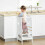 Homcom HOMCOM Kids Step Stool Toddler Kitchen Stool w/ Adjustable Standing Platform 1
