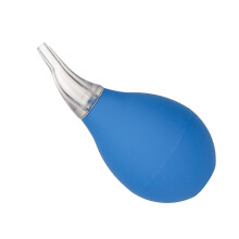Aspiratore nasale per bambini, a forma di goccia, in PVC, pulitore per il naso da spremere, colore blu, dimensioni 9,1x4,5cm