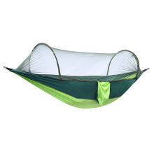 Durable Nylon Hammock with Breathable Mesh, Portable Parachute Material Hammock for Outdoor Adventures