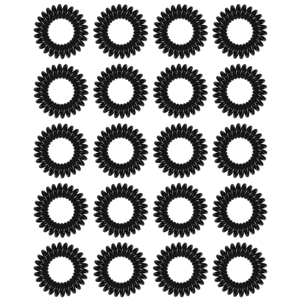 Elegant Spiral Hair Ties, Waterproof and Hygienic Coils for Active Lifestyles, Gently Holds Without Leaving Crimp Marks (Pack Includes Many)