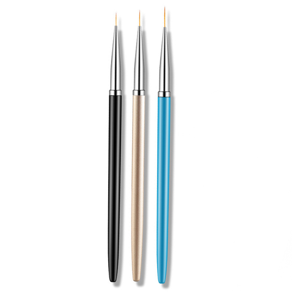 Acrylic Nail Design Brushes, Nail Painting Drawing Pens with Functional Nail Art Set, Suitable for Professional Nail Salons & Home Use (3PCS)