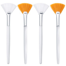 Handgefertigte Fächerpinsel, 4-teiliges Gesichtsmasken-Pinselset für professionelle Hautpflege, Make-up-Maskenapplikator, Säureapplikator,
