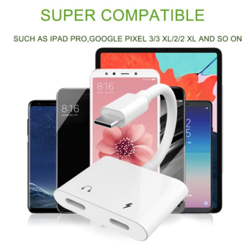 USB-C 2-in-1-Adapter für Kopfhörer und Laden 1