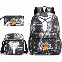 Kobe Bryant Commemorative Edition Three-Piece Backpack Set, Large-Capacity Lightweight Schoolbag for Teenagers, Multi-Color Sports Backpack B5set