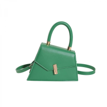 Elegant solid color handbag, multi-functional lock crossbody bag, stylish clutch, perfectly suited for fashionable women, white/green.