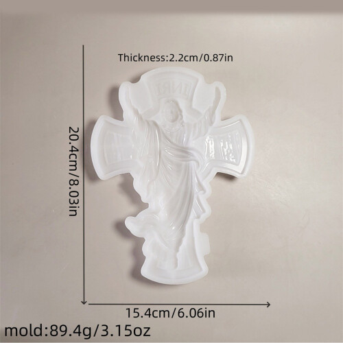 Moule Christ 3D en Silicone robuste, pour la fabrication de 2