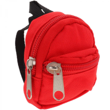 Cute Mini Backpack Doll Decoration Storage Accessory Set, Red, 7.00 x 7.00 x 3.50 cm