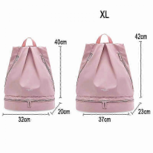 2025 Style Wet and Dry Separation Sports Bag, Swimming Backpack, Waterproof Beach Storage Gym Bag, Black, Large Size
