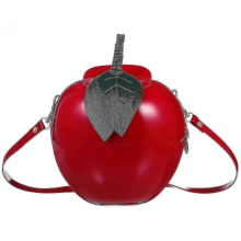 A simple small crossbody bag for girls, apple-shaped coin purse.
