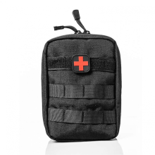 Outdoor medical backpack/first aid kit/lifesaving bag, suitable for camping, hiking, cycling and other travel, black.