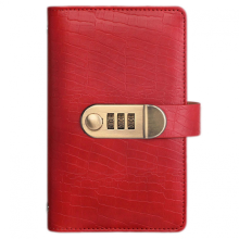 Secure cash budget binder with zippered envelope, an easy and fun way to save money, a savings guide, and a journey to financial independence (red).