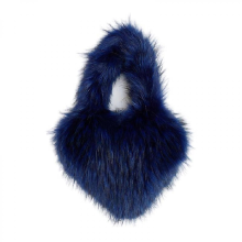 Faux fur heart-shaped bag - Plush crossbody bag - Cute fluffy heart bag - Luxury fashion handbag gift - Kawaii heart tote bag - StylisCOLOR 4