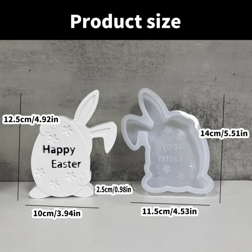 Silicone Mold Easter Eggs Rabbit Shape Food Grade Heat Resistant 2
