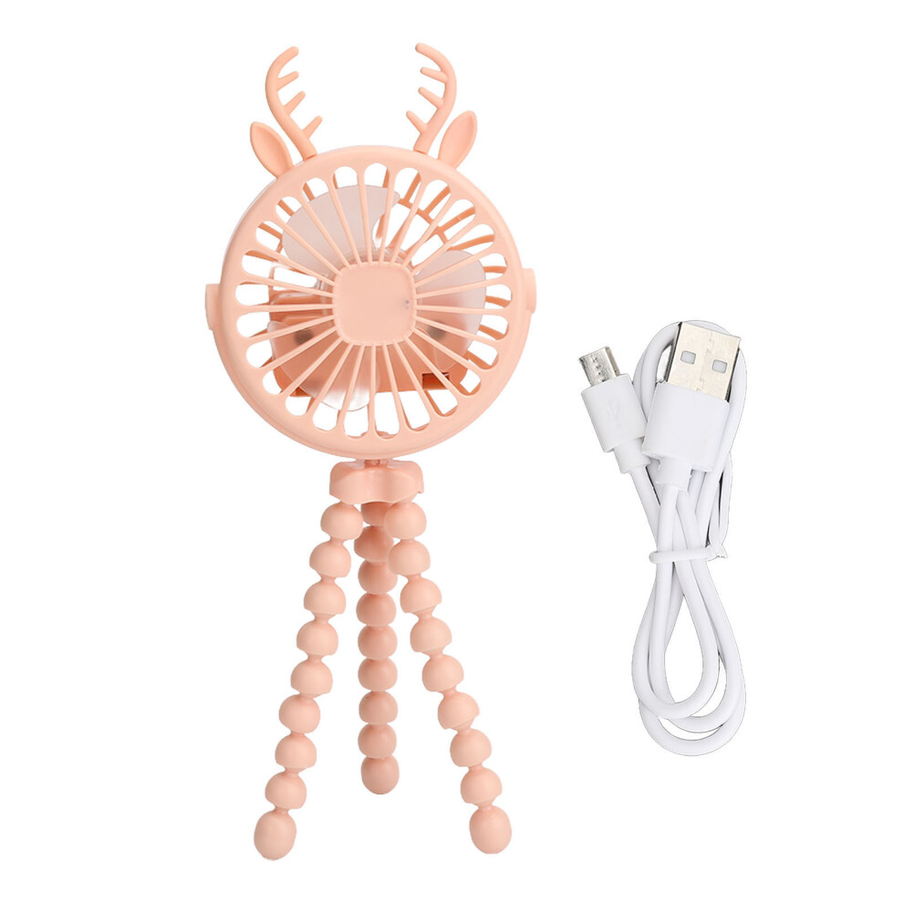 Lightweight Design Mini Fan With Flexible Tripod, Adjustable Speeds Quiet Fan Featuring USB Rechargeable And 360 Rotate Head For Stroller Crib Car