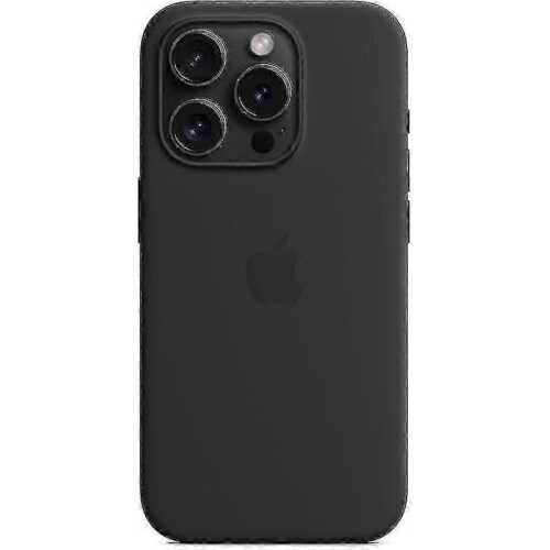 (Black) For Apple iPhone 15 Pro Silicone Case with MagSafe 1