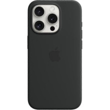(Black) For Apple iPhone 15 Pro Silicone Case with MagSafe